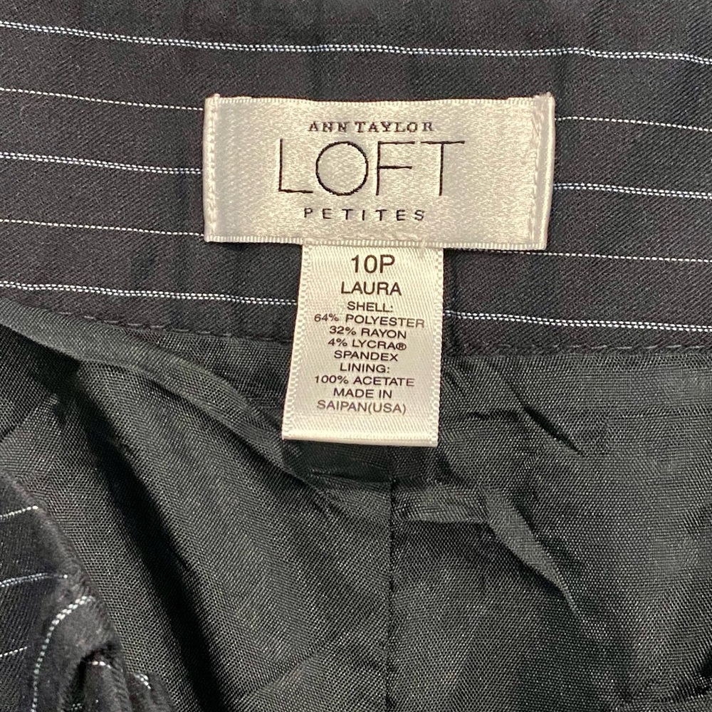 🌿2xHP🌿 Ann Taylor Loft Laura Fit Pinstripe Wide Leg Pants - Picture 6 of 11